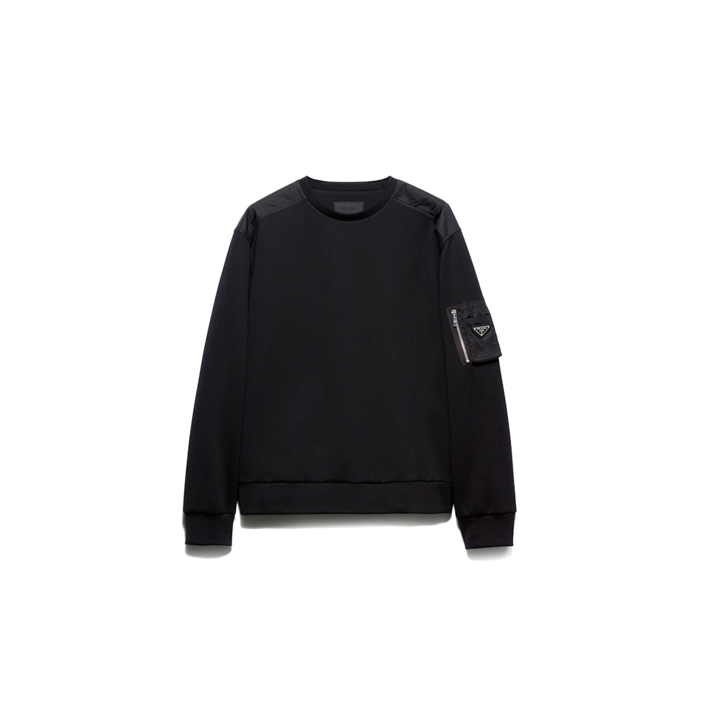 PRADA COTTON FLEECE AND RE-NYLON SWEATSHIRT UJL03C